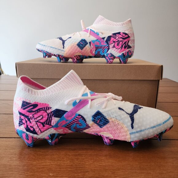 Puma Future 7 Ultimate FG/AG Soccer Cleats 108072-01 Men 9.5 White/Blue New $240 - Picture 2 of 8